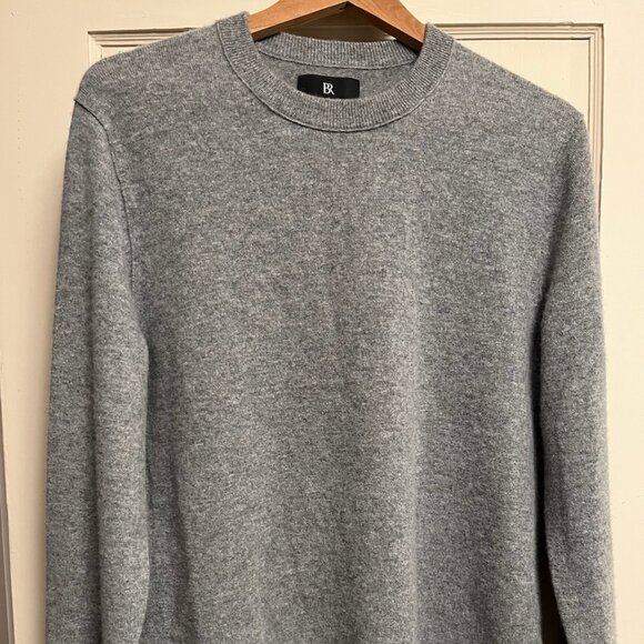 Banana Republic 100% Cashmere Crewneck Sweater in Heather Gray - Men's Medium - Picture 1 of 5